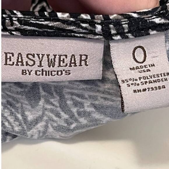 CHICO'S Easywear Wrinkle Resistant 3/4 Sleeve Cowl Neck Blouse SZ S - Picture 8 of 10